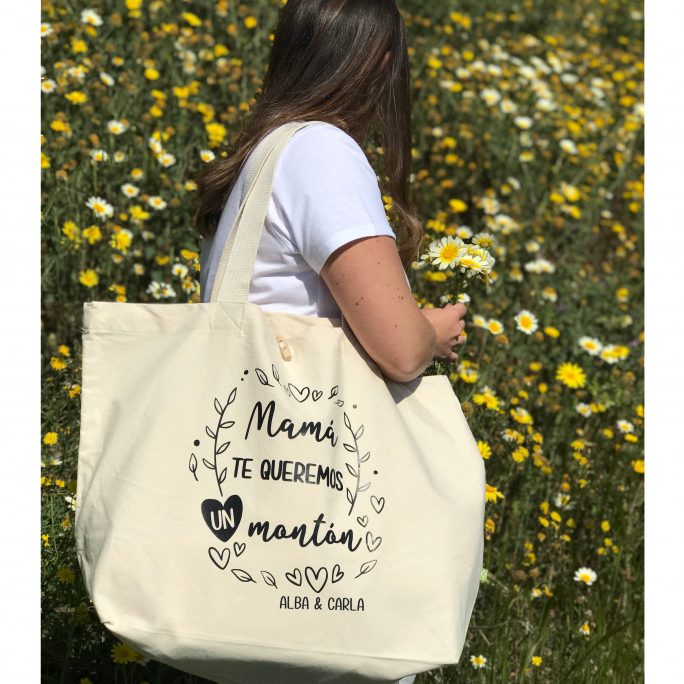 MAXI TOTE MAMÁ/ABUELA TE QUIERO UN MONTÓN