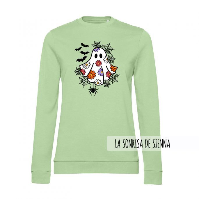 SUDADERA ADULTO FANTASMA FLORES
