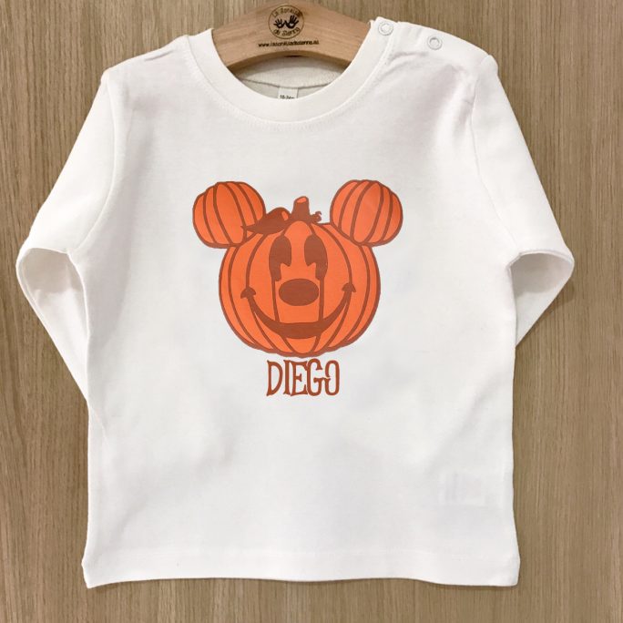 CAMISETA MIKI CALABAZA PERSONALIZADA