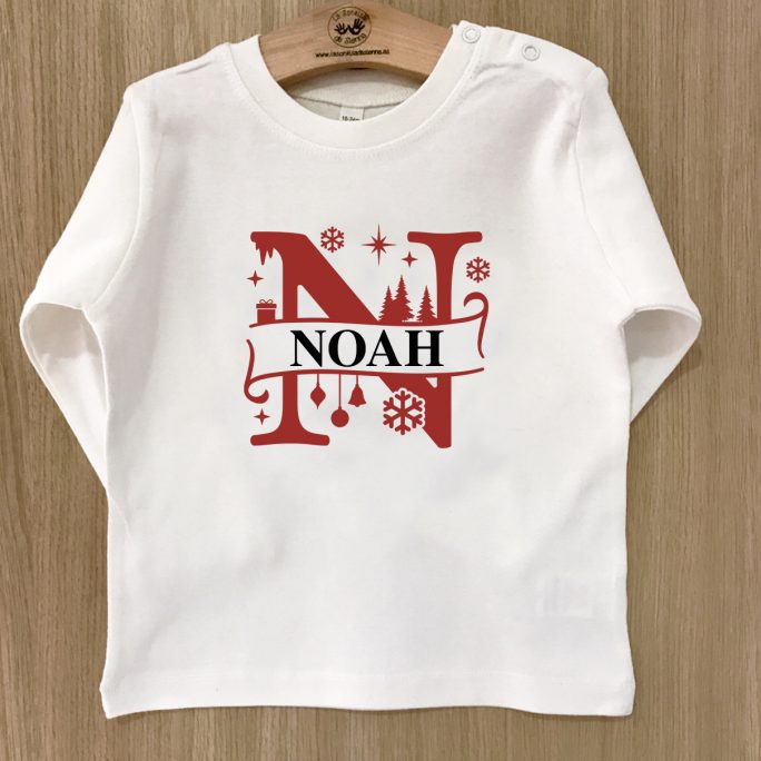 Camiseta Infantil Inicial Navidad