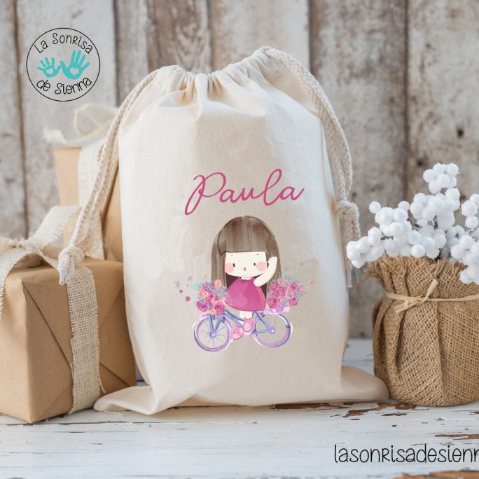 BOLSITA NIÑA BICI PERSONALIZADA