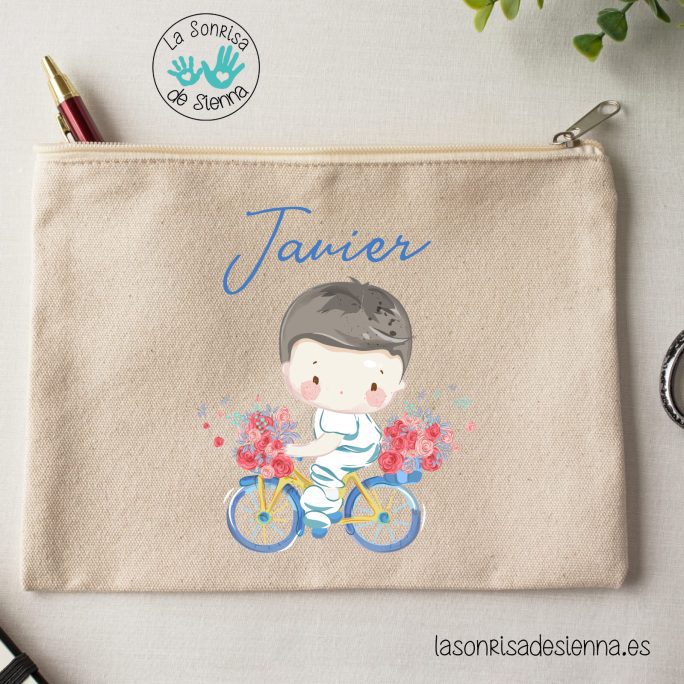 ESTUCHE NIÑO BICI PERSONALIZADO