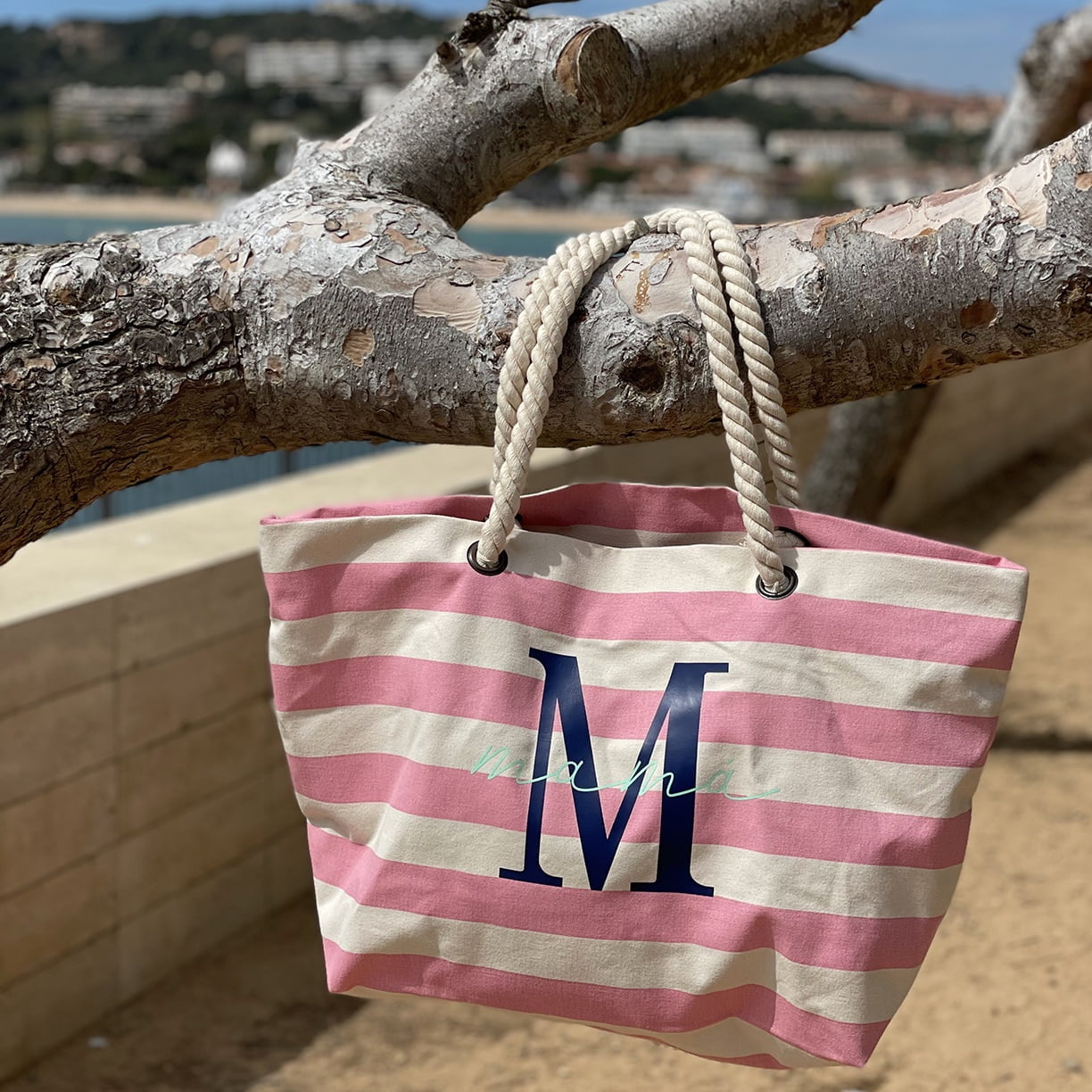 BOLSA DE PLAYA MARINO/ROSA NAUTICA PERSONALIZADA - Imagen 4
