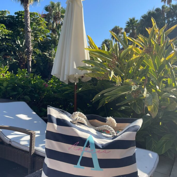 BOLSA DE PLAYA MARINO/ROSA NAUTICA PERSONALIZADA