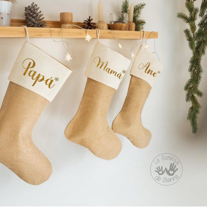 BOTA YUTE NAVIDAD PERSONALIZADA