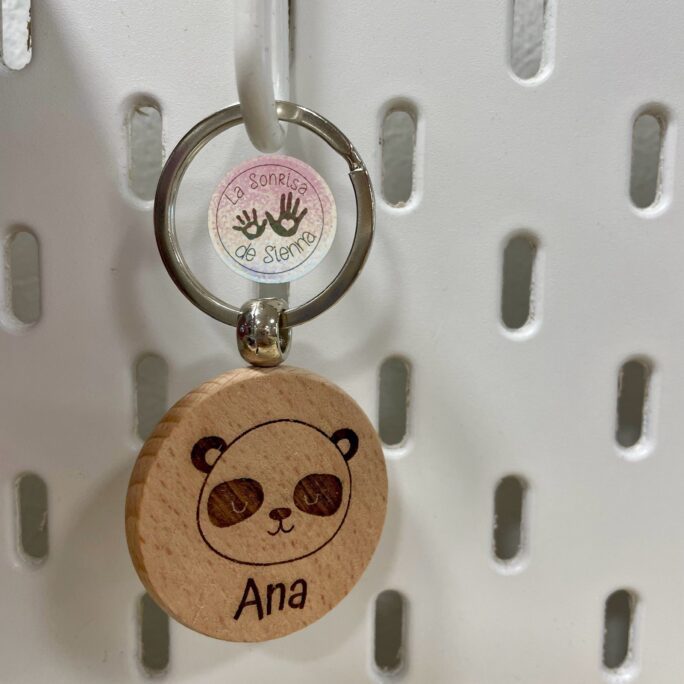 LLAVERO REDONDO MADERA PERSONALIZADO