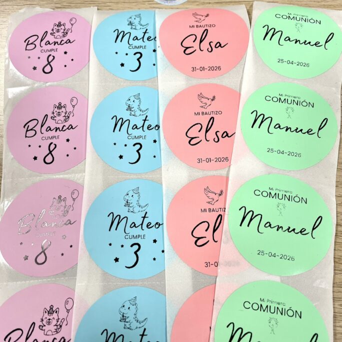 50 PEGATINAS PERSONALIZADAS