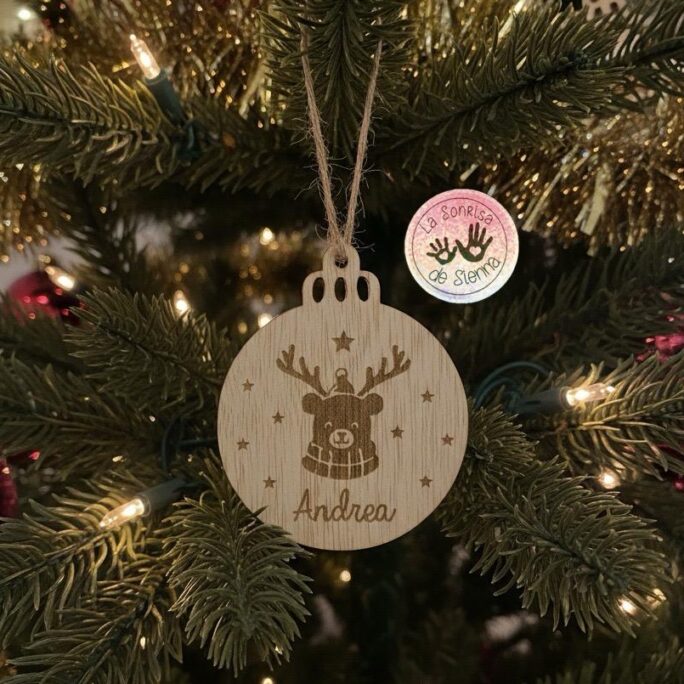 ADORNO OSITO MADERA PERSONALIZADO